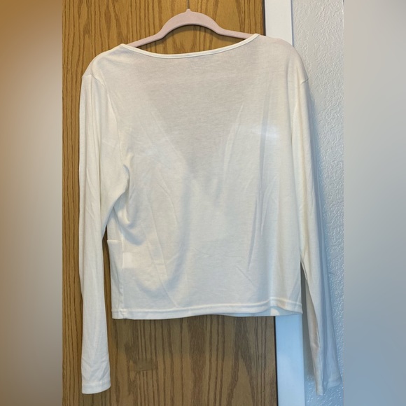 Plus Surplice Neck Rib-knit tee - Picture 2 of 4